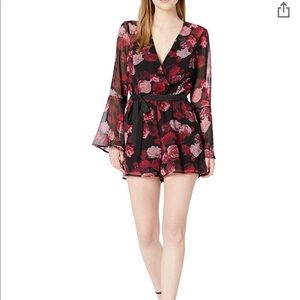 BCBG Floral sheer romper